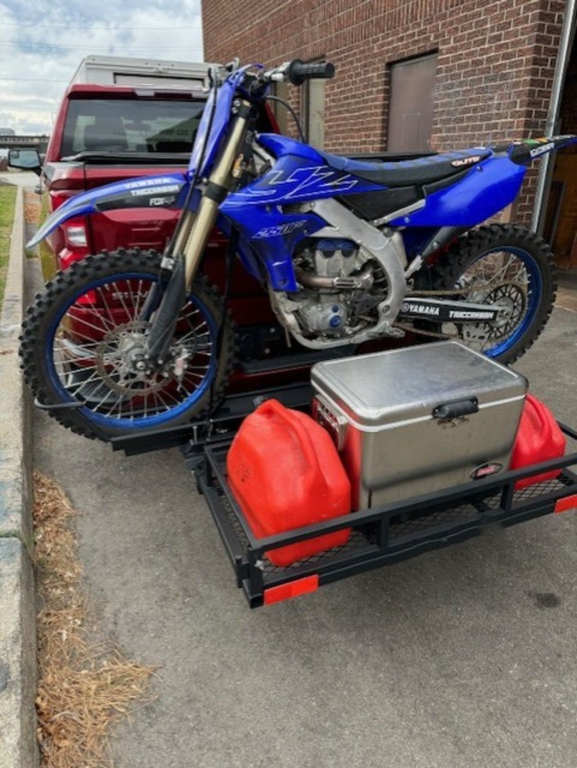 Black Bulldog Cargo Carrier add on to Mountain Lion Motorcycle Carrier