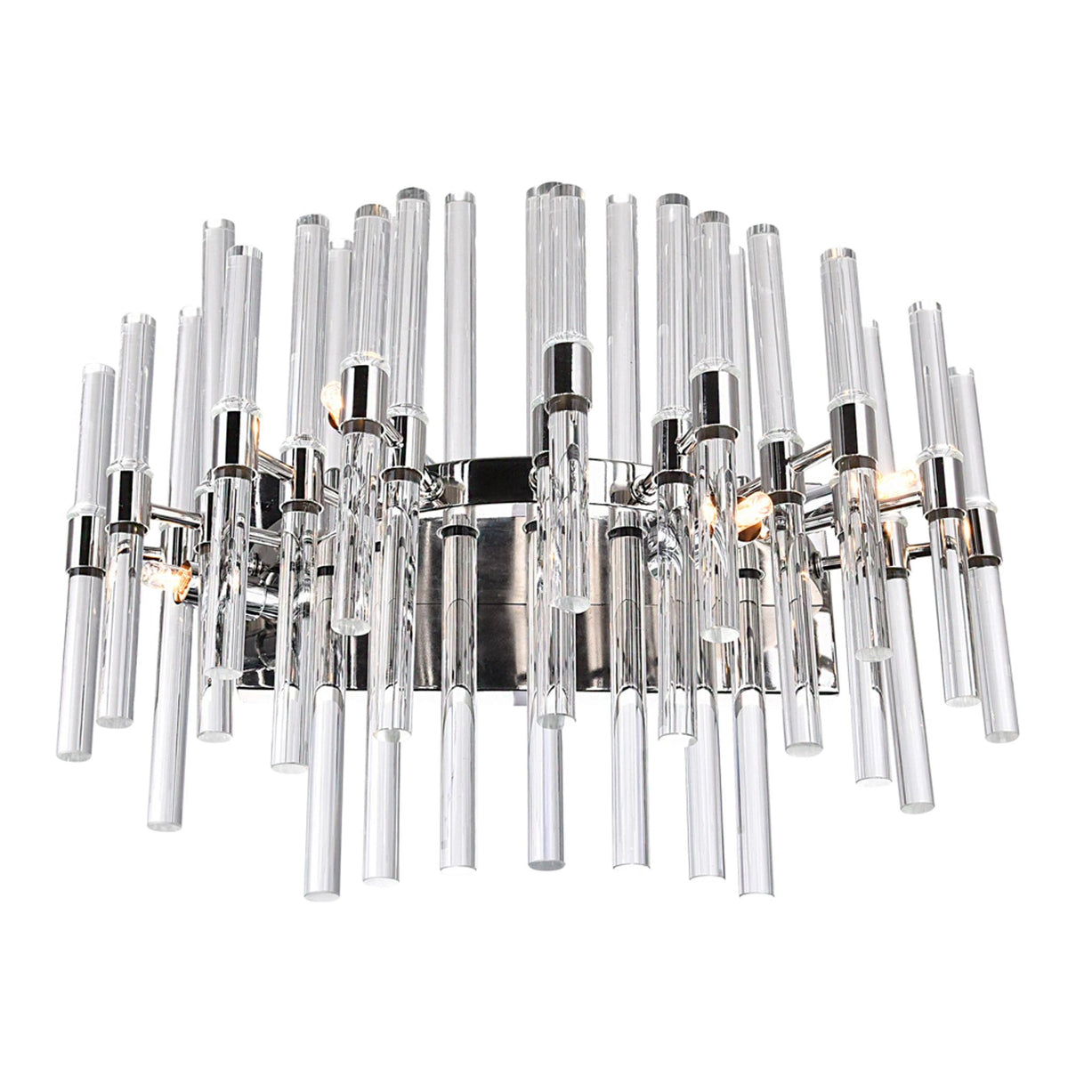 CWI Lighting Miroir 4-Light Nickel Vanity Light