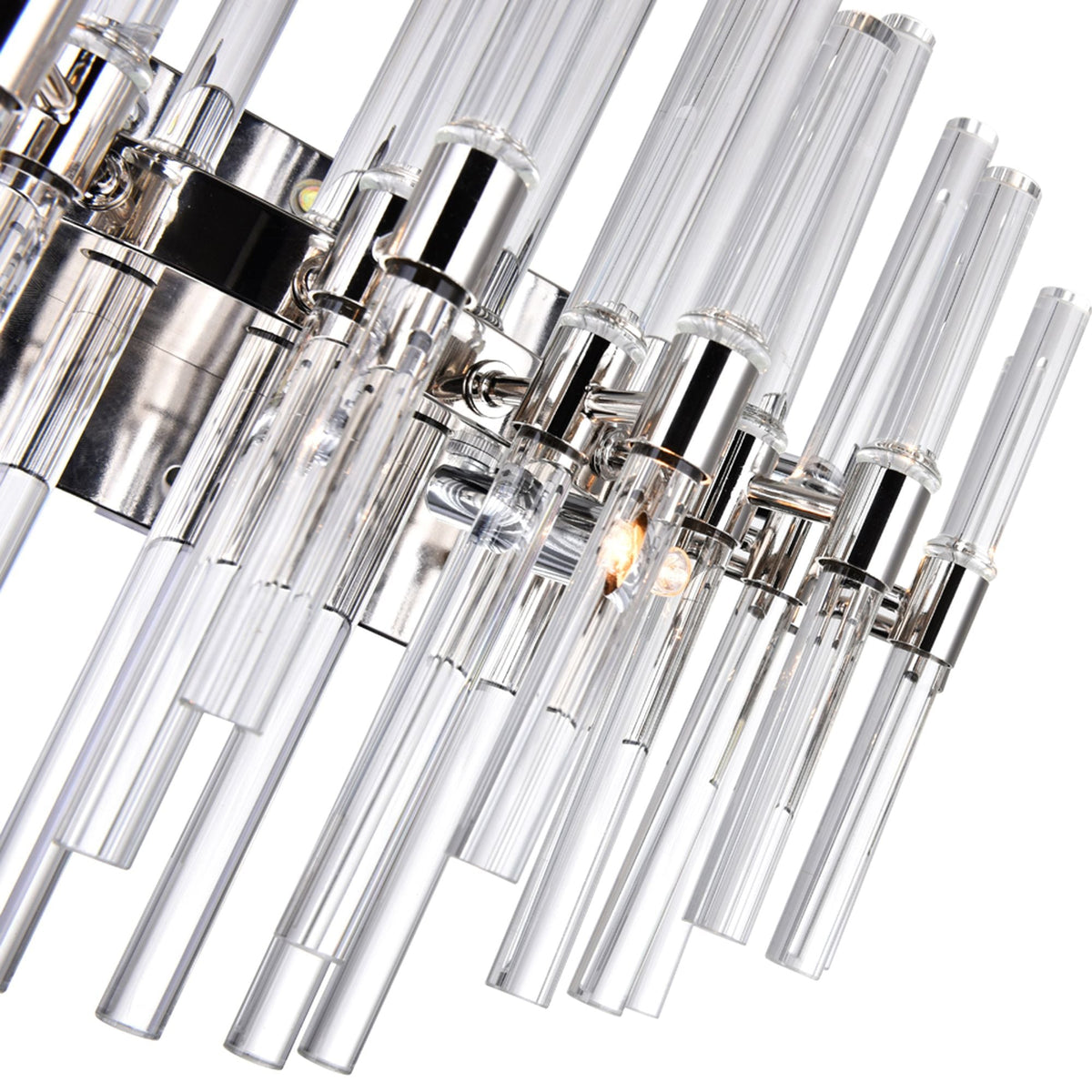CWI Lighting Miroir 4-Light Nickel Vanity Light