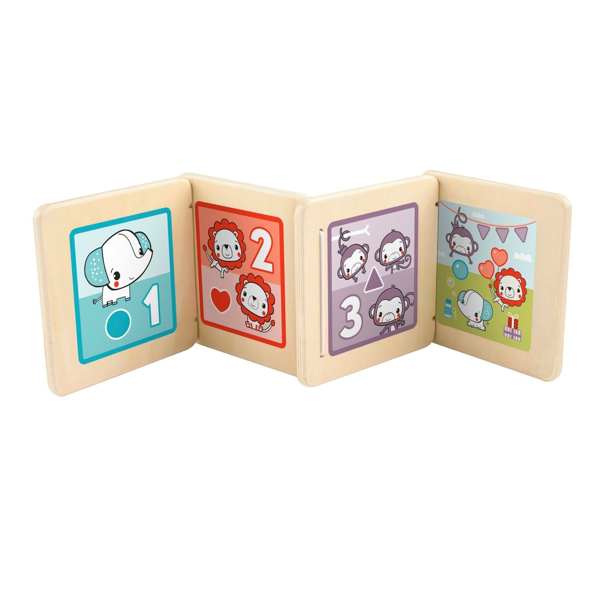 Fisher-Price Wooden Tummy Time Panel Toy for Babies