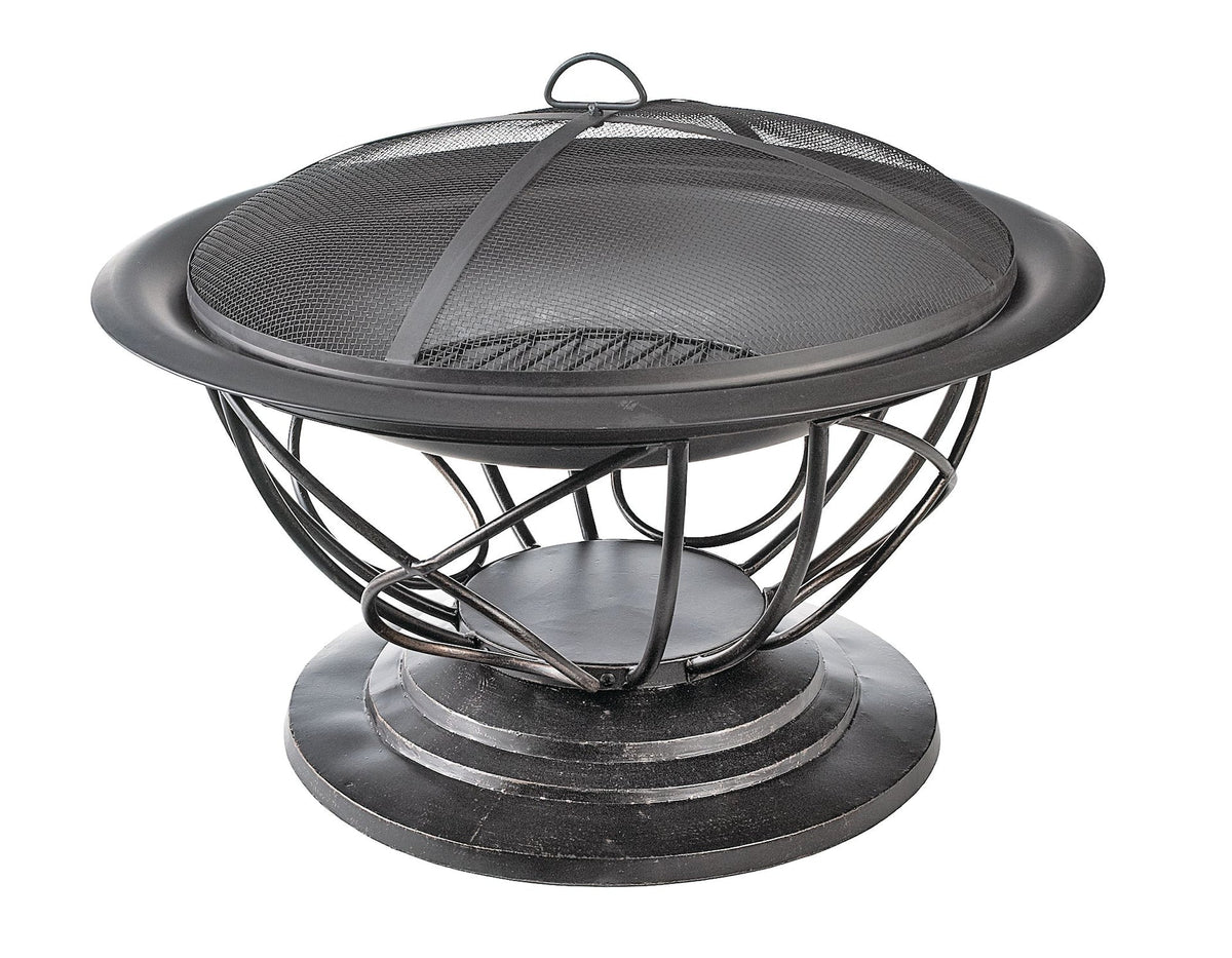 For Living Savona Round Wood-Burning Outdoor Fire Bowl/Fire Pit, 29.5 x 20-in