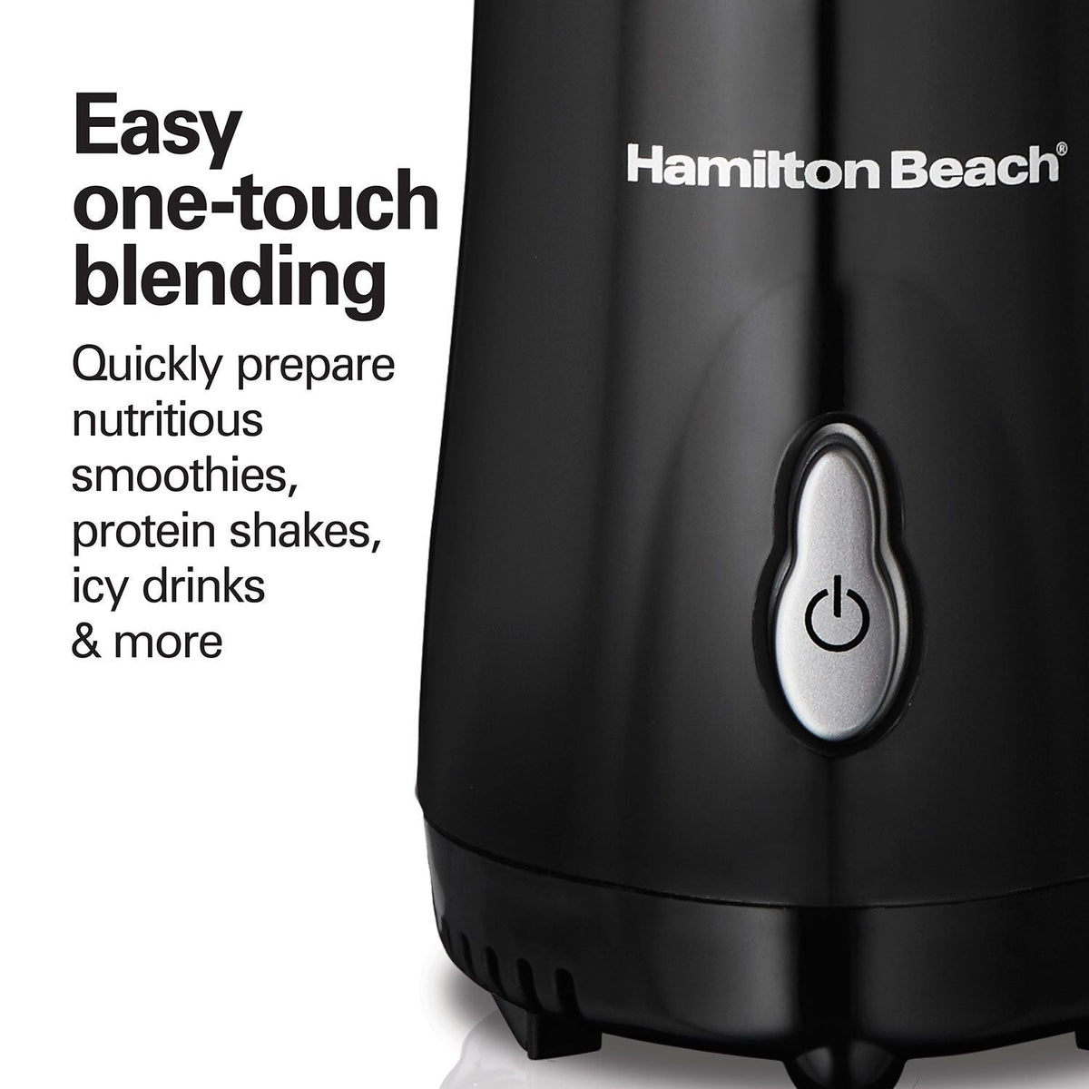 Hamilton Beach Personal Creations Single-Serve Blender with Travel Jar, Black, 414mL