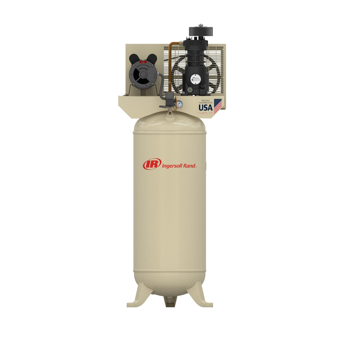 Ingersoll Rand 60-Gallon Single-Stage Twin Cylinder Pro Air Compressor, 135 PSI, 5 HP