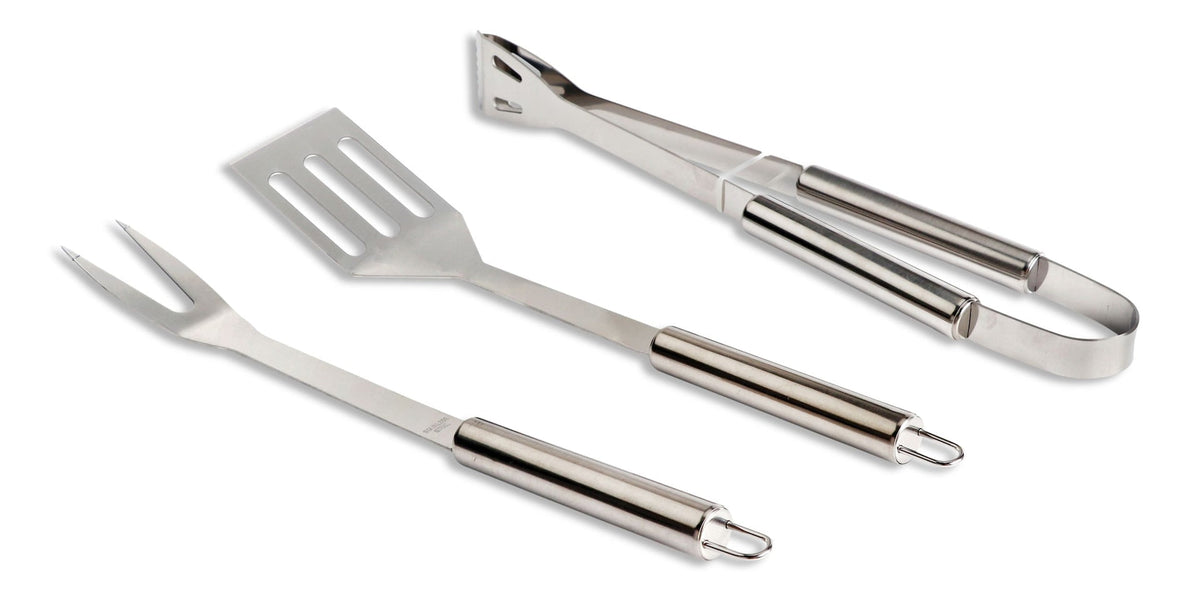 MASTER Chef Stainless Steel Outdoor BBQ Grill Accessories Tools Set, 3-pc