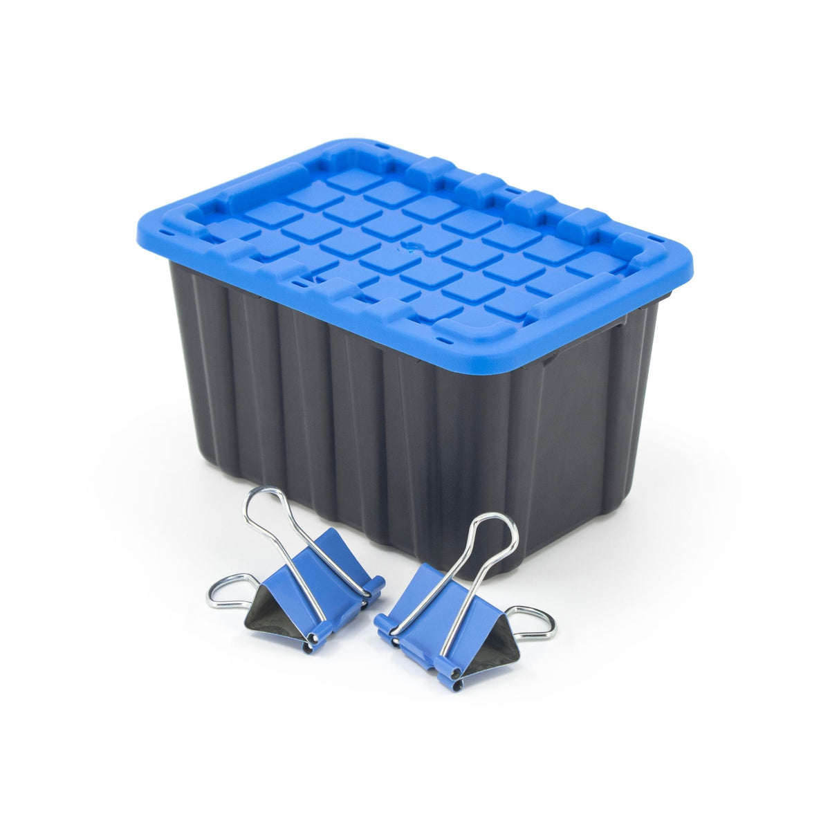 Mastercraft Tiny Heavy Duty Stackable Storage Tote with Lid, Black