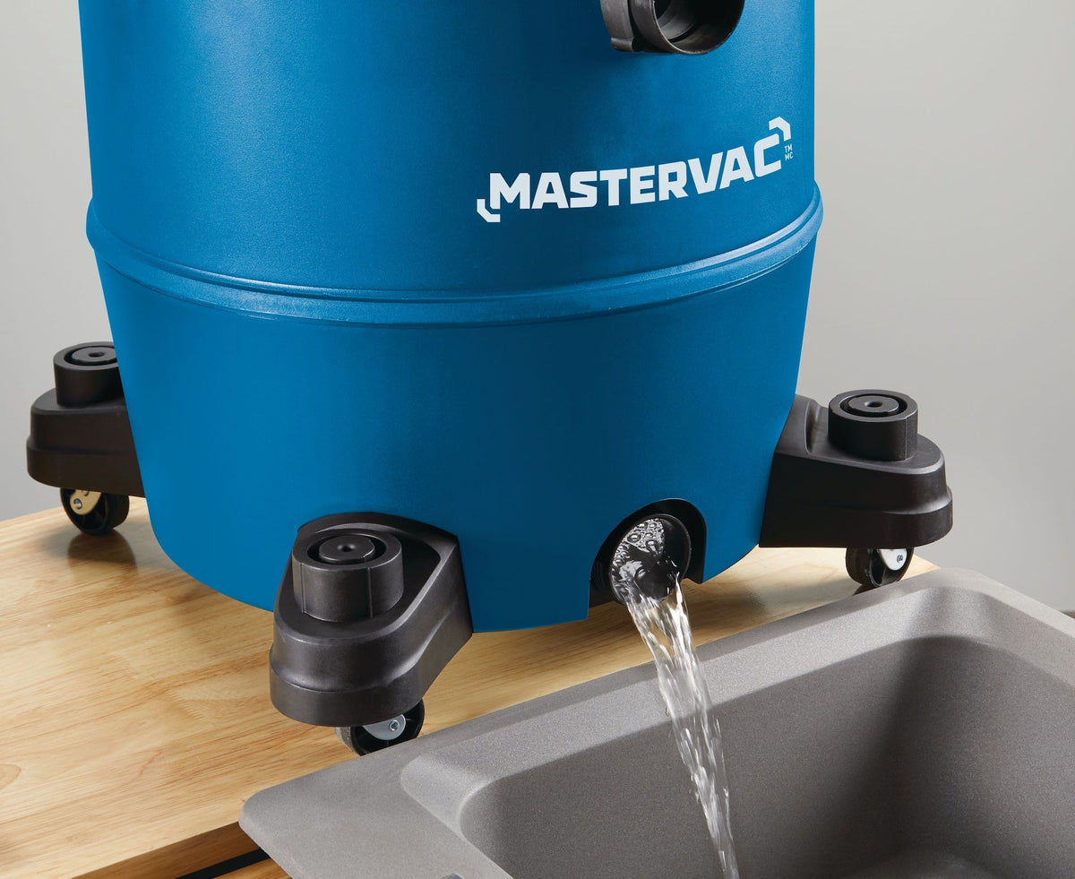 Mastervac VOC1610PF 5.0 Peak HP Wet/Dry Shop Vacuum, 60-L