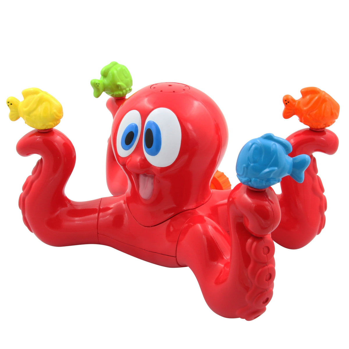 Octopus Spinning Sea Splash Water Sprinkler, Red, 5.5-in, Ages 3+, for Beach/Pool Fun Activities