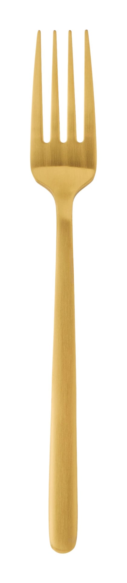 PADERNO Chelsey Satin Gold Finish Slim Round Stainless Steel Flatware Set, Serves 4, 20-pc