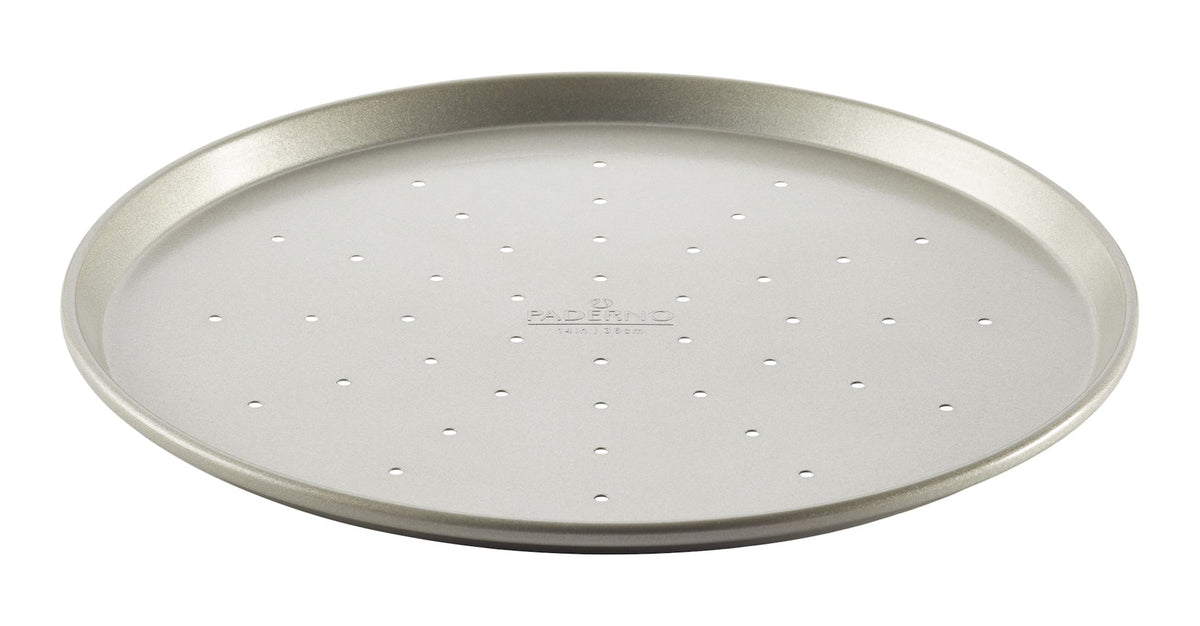 PADERNO Professional Non-Stick Round Pizza Crisper Pan, 14-in