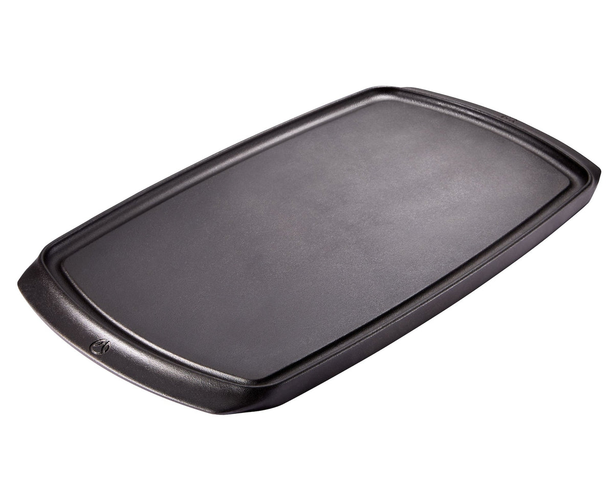 PADERNO Signature Cast Iron Reversible Grill & Griddle, BBQ & Oven Safe, Black, 20-in x 10-in