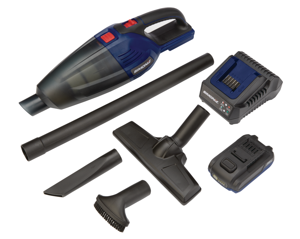 Simoniz 20V Max Cordless Car Hand Vacuum with PWR POD 2.0 Ah battery