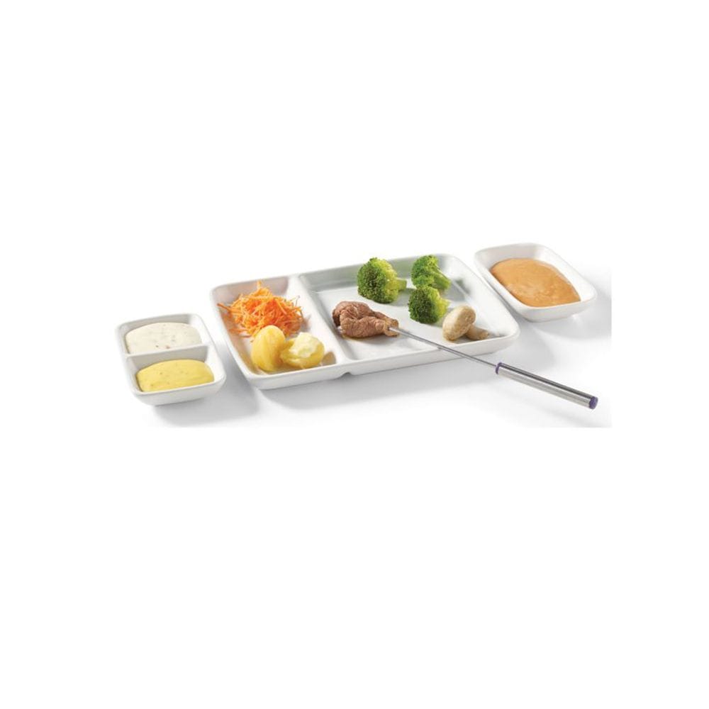Starfrit Oven & Dishwasher Safe Ceramic Fondue Plate, Serves 2, 6-pc