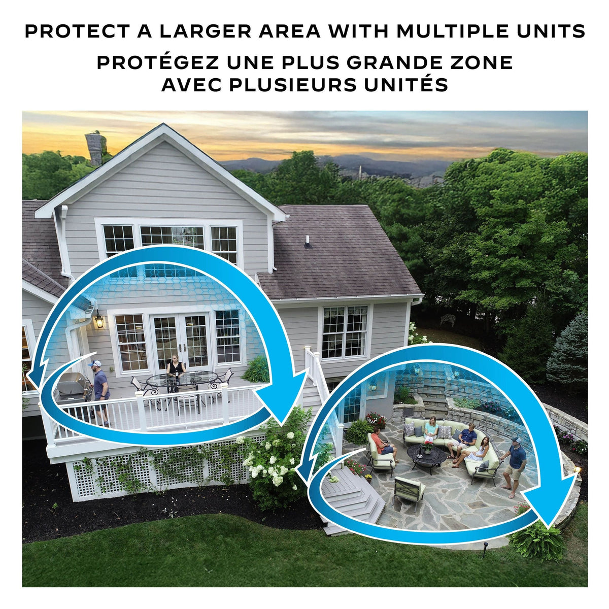 Thermacell E-ZoneGuard Patio Rechargeable Mosquito Repeller with 12-Hr Refill and 5.5-Hr Battery, Royal Blue