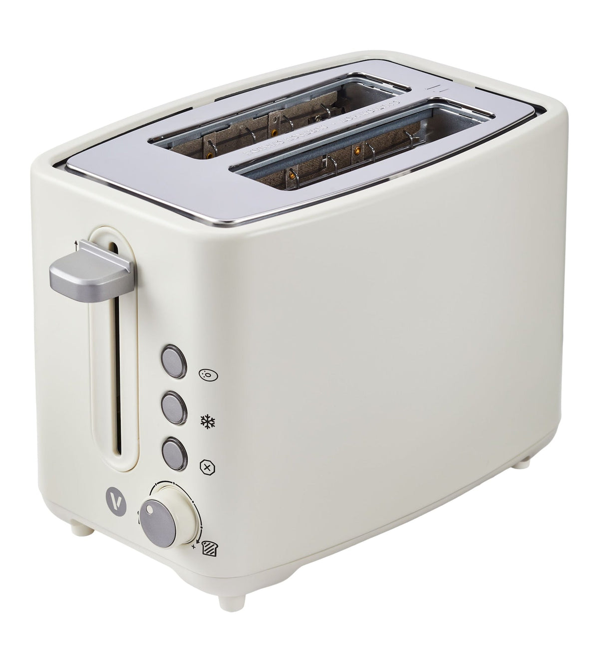 Vida by PADERNO Colour Series 2-Slice Toaster with 3 Settings, Shortbread