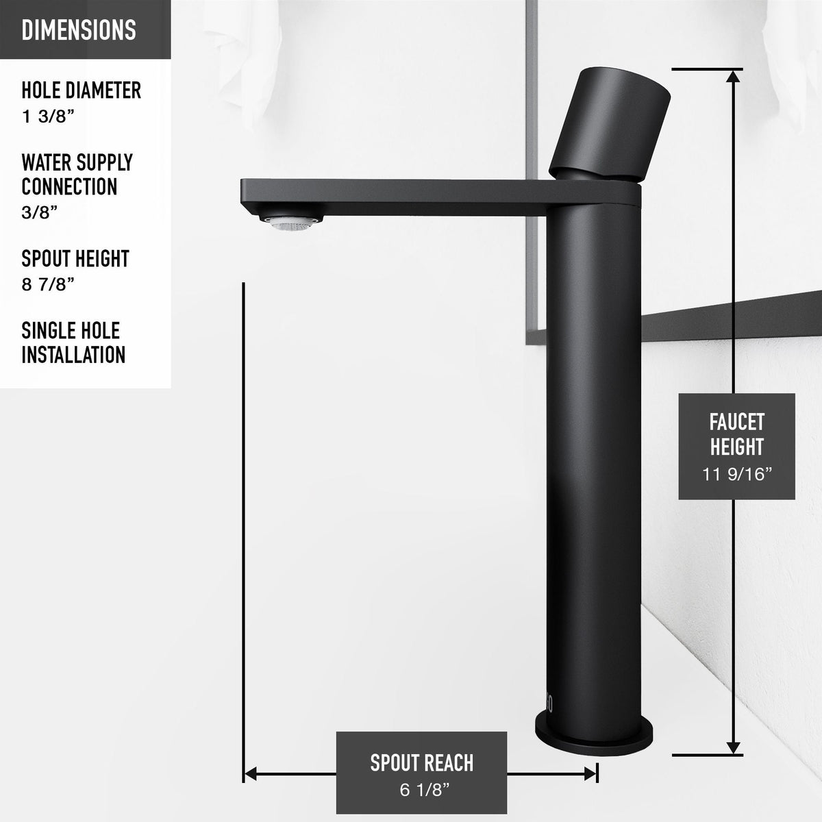 VIGO Anvil MatteStone Round White Composite Bathroom Sink/Basin Set with Gotham Faucet and Pop-Up Drain