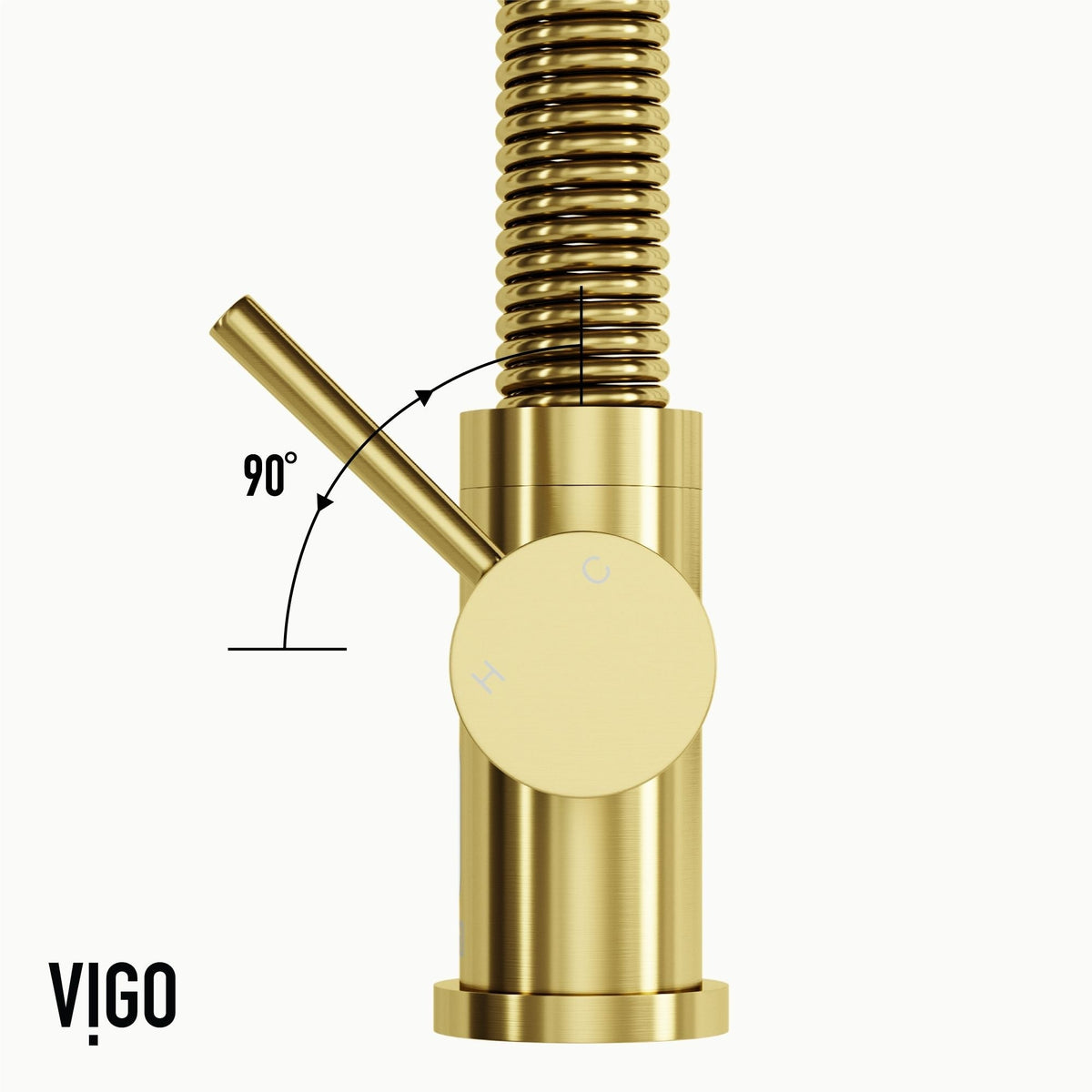 VIGO Edison Single Handle Pull Down Sprayer Kitchen Faucet, Matte Gold