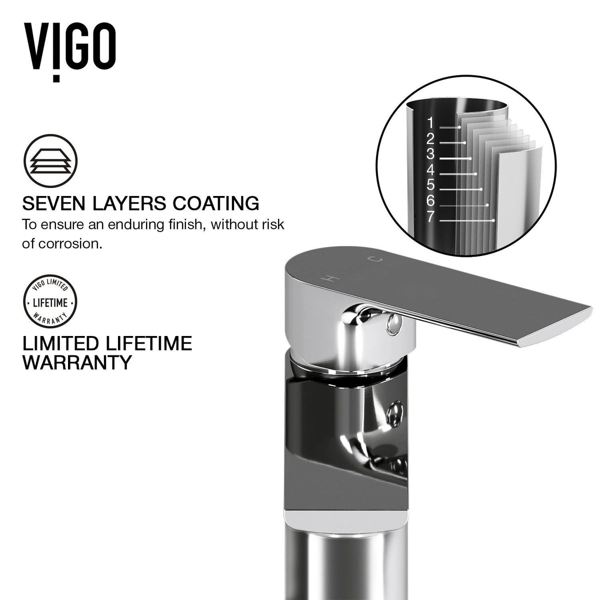 VIGO Norfolk Single Handle Vessel Single Hole Bathroom Sink Faucet, WaterSense Certified, Chrome,