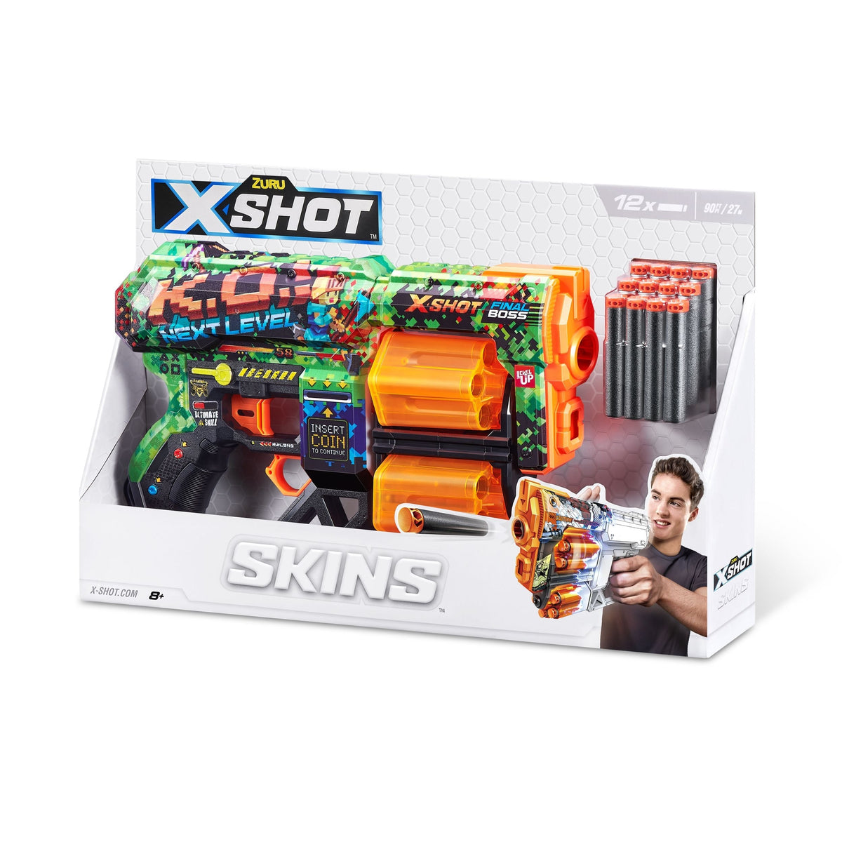 Zuru X-Shot Skins Dread, 7 Unique Designs, 12-Dart Capacity, Ages 8+
