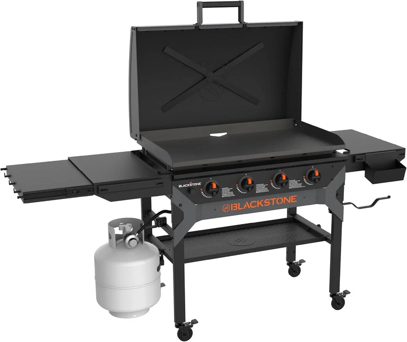 Iron-Forged 36" Omnivore Griddle – Premium Powder-Coated Steel with Reinforced Hood, Black Finish V3