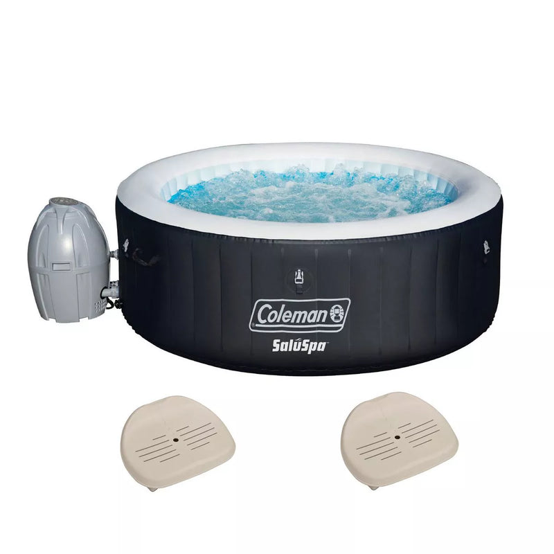 Coleman SaluSpa 4-Person Inflatable Hot Tub with 60 AirJets & Adjustable Seats W8