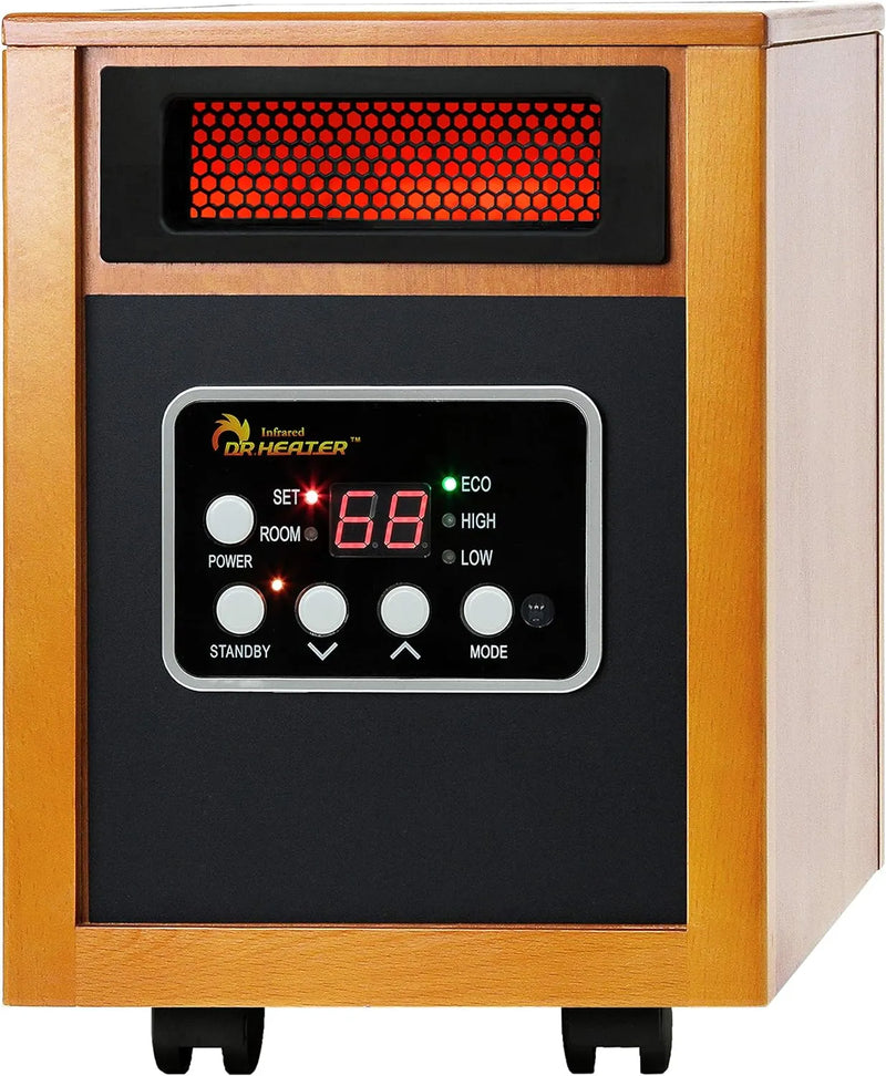 Dr Infrared Heater Portable Space Heater, Original, 1500-Watt, Cherry (Pack of 1) B8