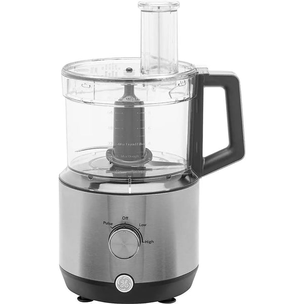 GE 550-Watt 12-Cup Food Processor with Accessories and Stainless Steel Blades, Stainless Steel X5