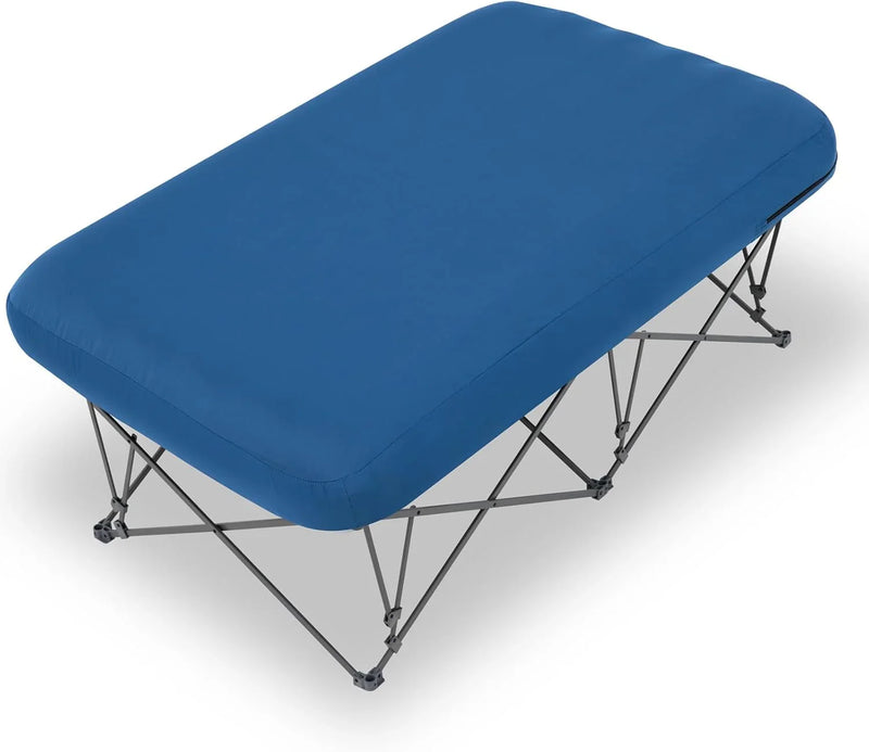 Foldable camping bed, equipped with an inflatable mattress and a portable bag, suitable for outdoor trips, camping, and beach vacations (excluding the inflatable pump) X2