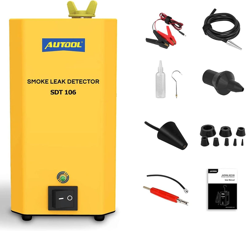 Smoke Machine Automotive Leak Detector,Evap Vacuum Smoke Diagnostic Tester,Pipeline Fuel Leakage Detector Compatible with 12V Vehicles V3