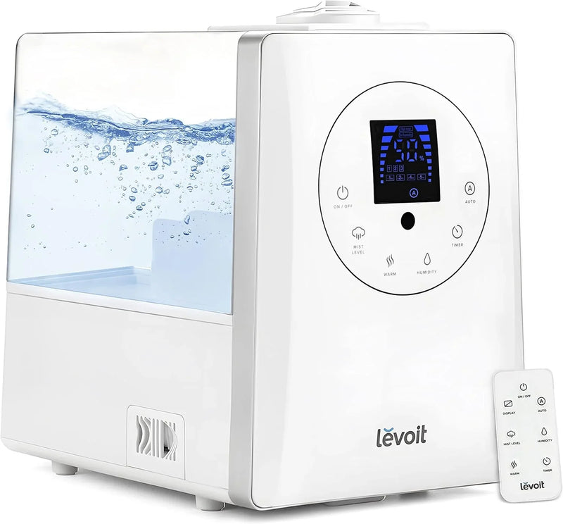 Intelligent evaporative humidifier, suitable for the entire home, with a coverage area of up to 3000 square feet, a capacity of 6 gallons, capable of continuous use for 72 hours, equipped with high-quality filters, featuring a dry mode, equipped with Y0