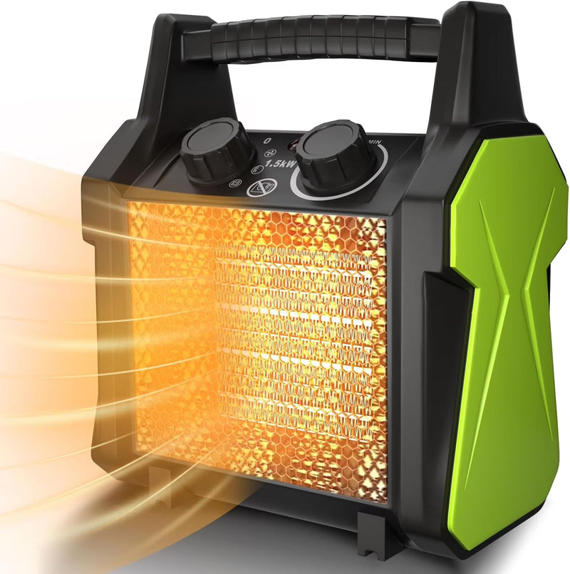 WarmHaven Outdoor Heater for Patio, Electric Space heater with Overheat Protection, 1500W Fast Heat PTC Ceramic Portable Garage Heater for... H3