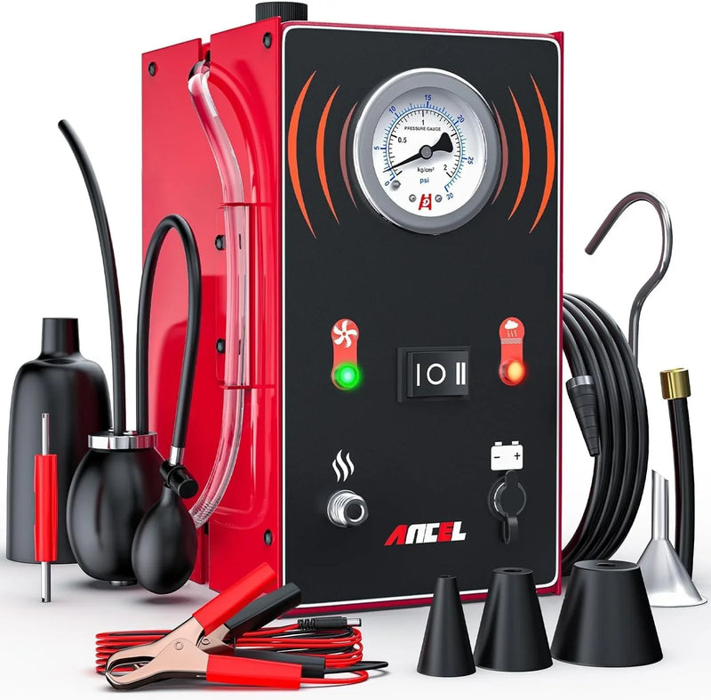 Smoke machine - The car model comes with an internal air pump, evaporative smoke machine leakage tester (with pressure gauge and flow meter), odorless car smoke machine leakage detector, and vacuum-type smoke tester for cars. S1