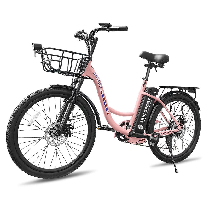 24 Inch Cruiser Electric Bike, E-Bike for Adults, Ebike with 36V 10.4AH Removable Battery, Step Through Ebike for Women Men,City Electric... I3