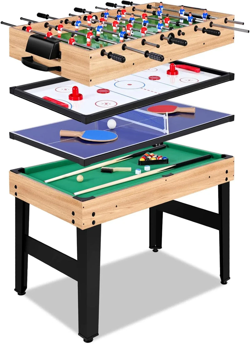 12-in-1 Game Table - 48" Combo Game Table, Ping Pong Table, Foosball Table, Air Hockey Table, Pool Table - Sports Arcade Games with Accessories - Ideal for Game Rooms and Family Game Nights! X3