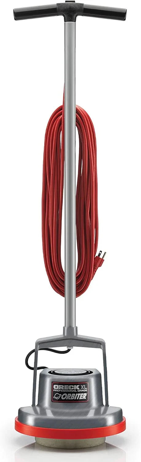 Commercial Orbiter Hard Floor Cleaner Machine, Multi-Purpose Floor Cleaning, Random Orbital Drive, Wide Cleaning Path, 50-Foot Long Cord, ORB550MC, Gray/Red-Oreck G8