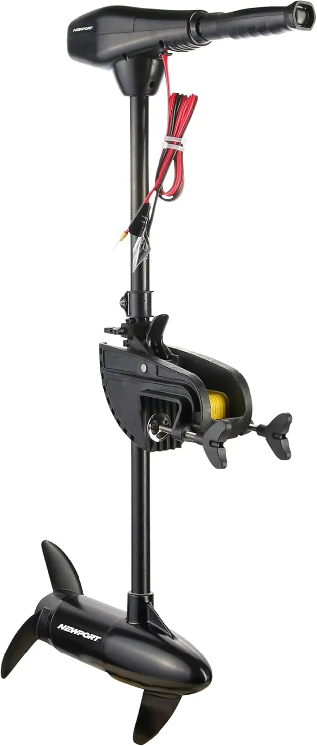Push-type seawater rear-mounted installed electric trolling motor for fishing, equipped with LED battery indicator light W0