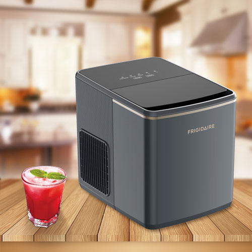 Frigidaire 26 lb Countertop Bullet Ice Maker with Touch Controls – Grey