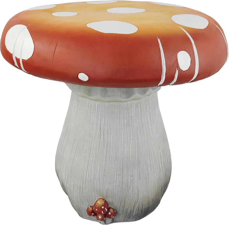 Resin statue 20.8 feet tall, indoor and outdoor dining table, large-sized sculpture, garden lawn, pool decoration, exterior courtyard of buildings, round dining table, chair decoration, red mushrooms C8