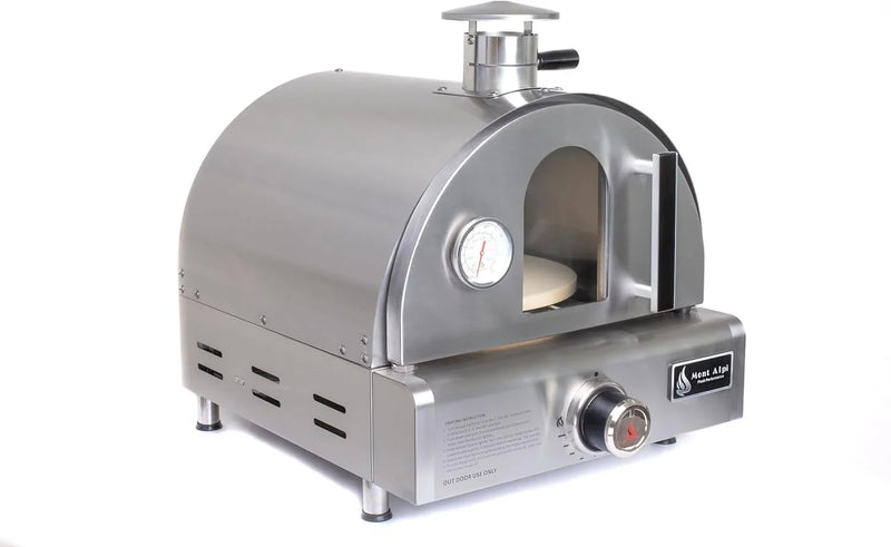 MAPZ-SS 12000 BTU Multi-Fuel Countertop Table Top Stainless Steel Portable Outdoor Cooking Kitchen Backyard Propane Gas Pizza Making Baking Oven Roasting Grill - Pizza Stone Included R3