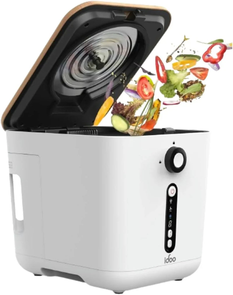 Upgrade version of the electric composting machine for the kitchen, 3-liter intelligent desktop composting machine, indoor without odor, equipped with detachable activated carbon filter, automatic food recycling composting machine, converting food re Q9