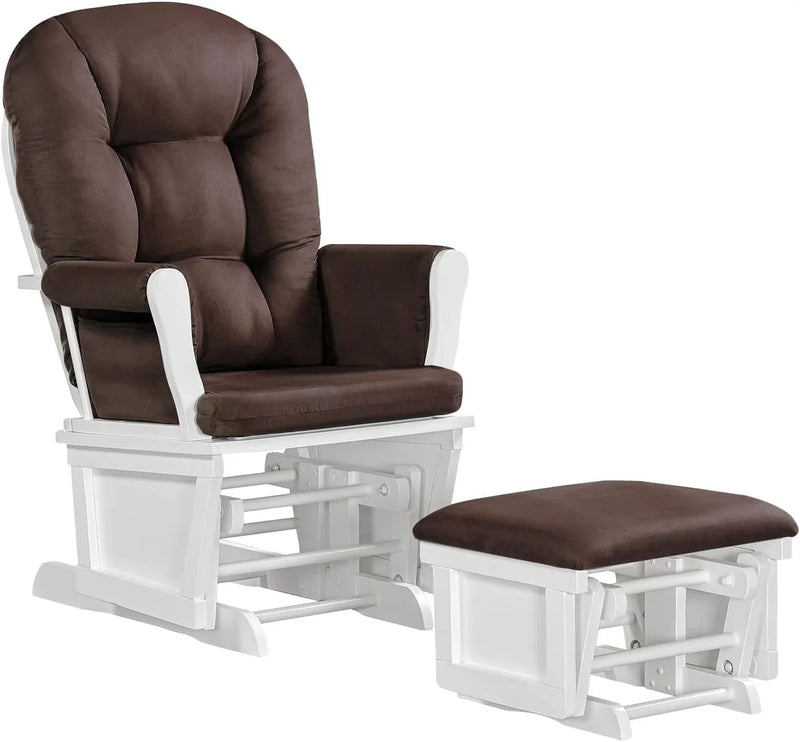 Lennox Furniture Glider Rocker Combo Espresso Beige B6