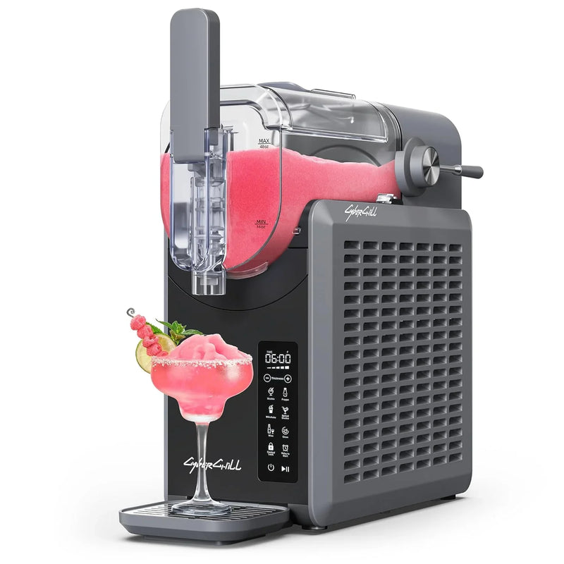 Slushie Machine,24-Hour Delay Start&Cold Retention, 68 oz Slushy Machine with Self-Cleaning Function, Frozen Drink Maker with 5 Preset Programs,Frozen Margaritas, Frappés, and More W0