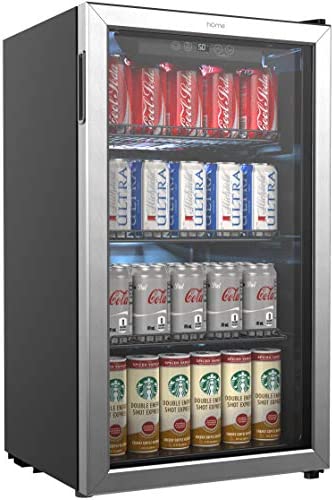 hOmeLabs Beverage Refrigerator and Cooler – 120 Can Mini Fridge S9
