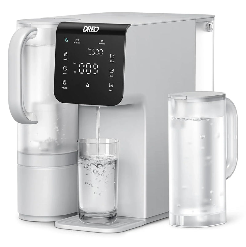 Filter desktop product, 7-stage reverse osmosis water filtration system, no installation required, reduces total dissolved solids content, suitable for water filtration bottles for households and kitchens, with a 3:1 ratio of pure water to wastewater U3