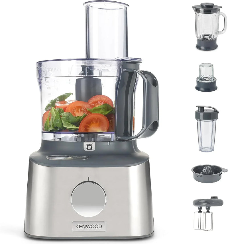 Multifunctional compact food processor, with built-in scale, equipped with 11 accessories, designed small yet powerful. R2