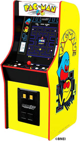 Bandai's "Pac-Man" classic version, featuring 12 games, and an arcade machine that is 4 feet in size.