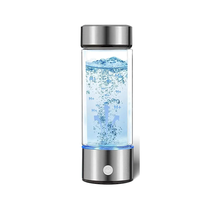 Hydrogen Water Bottle Generator(Silver) - Up to 6360 PPB - Certified H2 Generator- SPE/PEM Technology - - Portable Hydration & Athletic Performance System O4