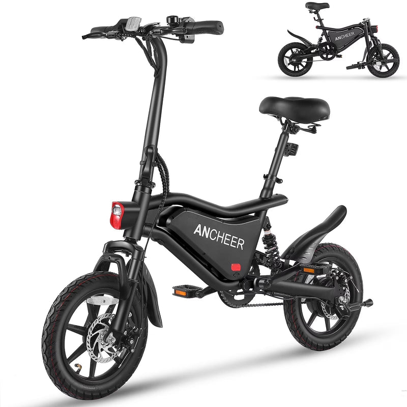 ANCHEER Peak 500W Electric Bike for Adults, Foldable Electric Bikes with 48V 374Wh Battery, 14 in Electric Bicycle for Men Women, LCD Digital... N8