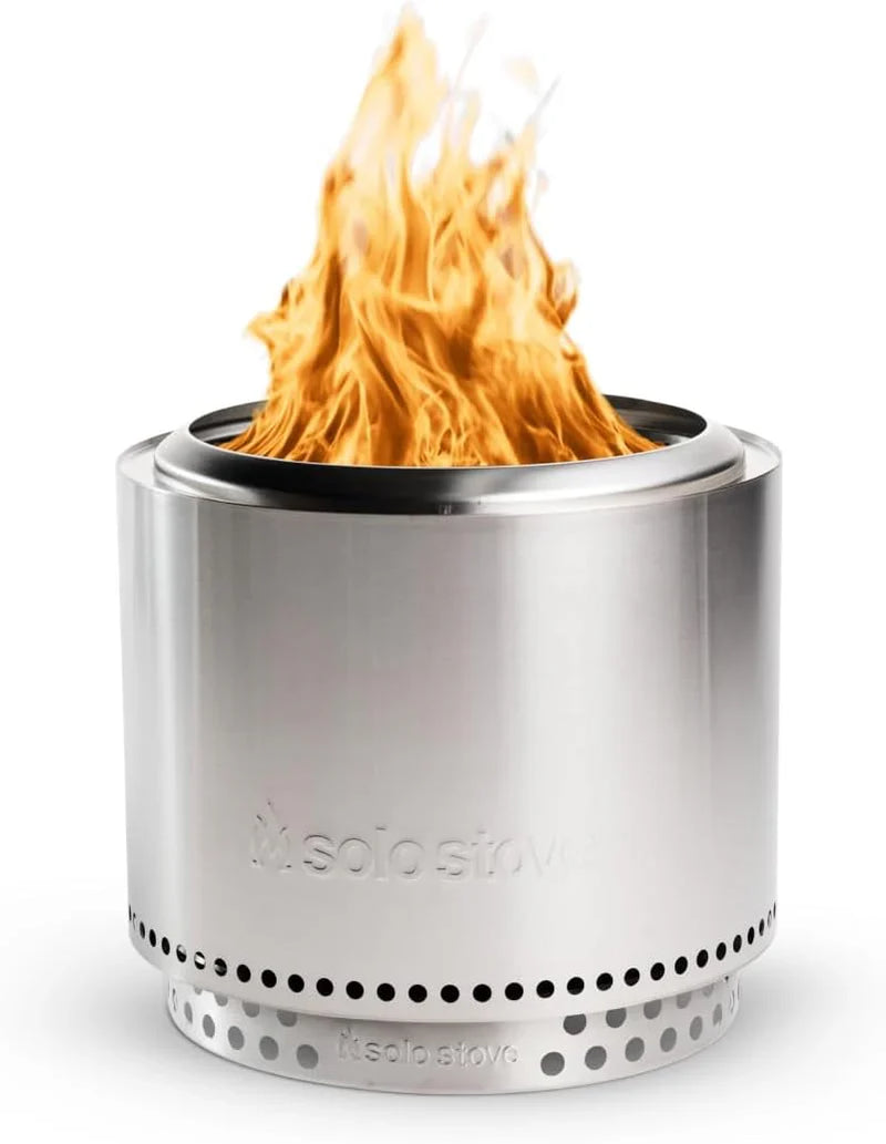 The "Stove Fire Pit" 2.0 with a bracket, 19.5-inch non-flaming pit, detachable ash tray - Portable outdoor fire pit - Stainless steel wood-burning fireplace, suitable for 4 - 6 people, weighs 21.75 pounds, ashes U9