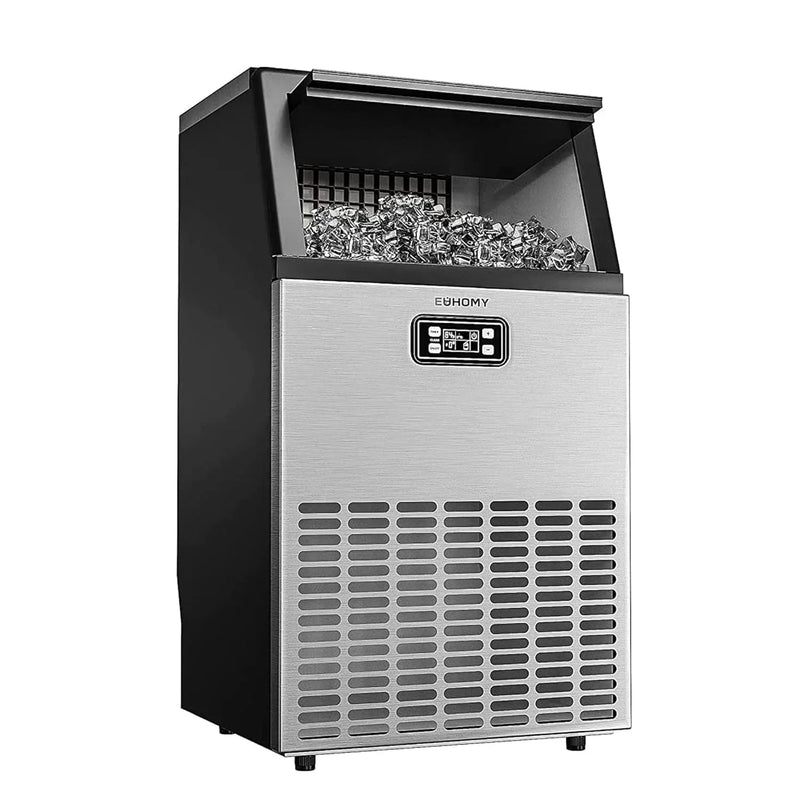 EUHOMY Commercial Ice Maker Machine, 100lbs/24H Stainless Steel Under Counter P6