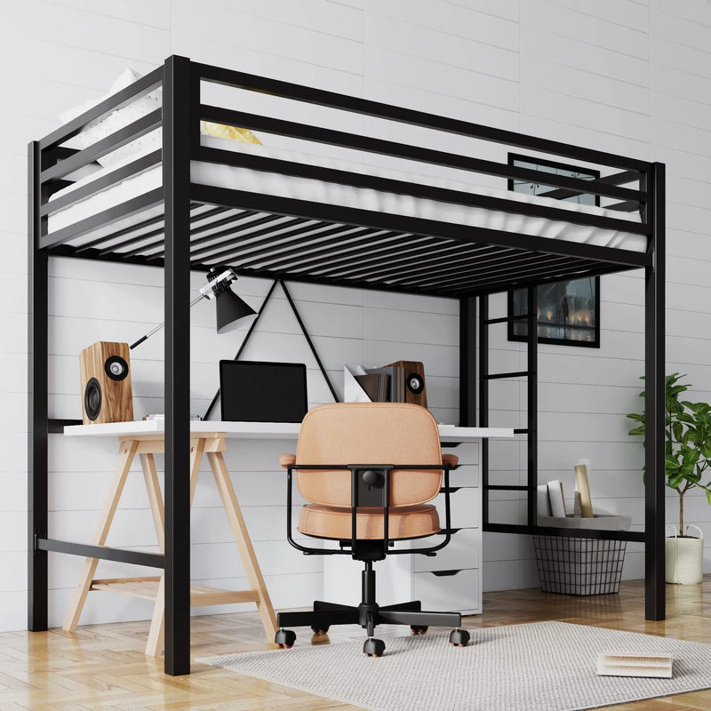 Junior Loft Bed Twin Size, Heavy Duty Twin Bed Frame Z8